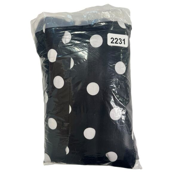 WHBM Dress Womens 10 Black White Polka Dot Fit Flare Sleeveless Round Neck Pinup - Picture 14 of 14
